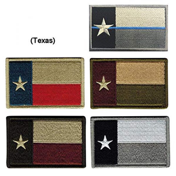June Sports Airsoft Morale Patch 4 Texas State Flag Embroidered Patch Sew-On TX Lone Star Emblem ABG77