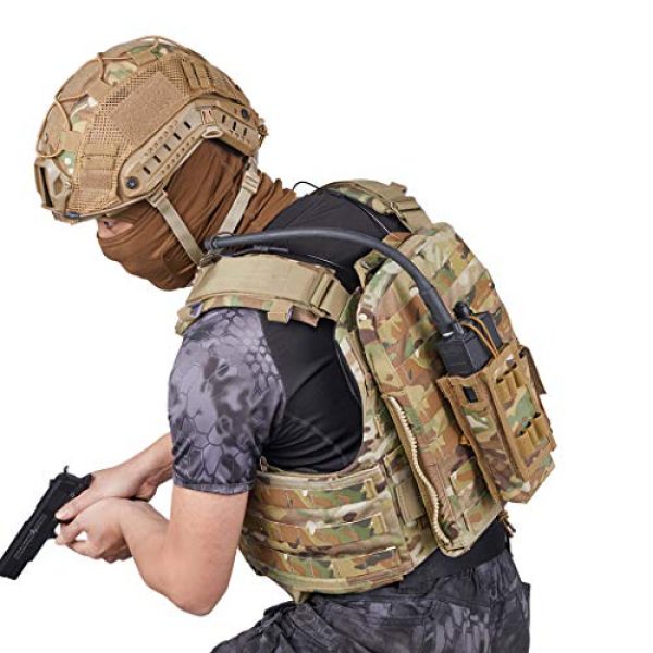 IDOGEAR Tactical Pouch 6 IDOGEAR Tactical Radio Pouch Molle Radio Holder for Walkie Talkies PRC 148 / 152 Radio Airsoft Military Outdoor Sports 500D Nylon