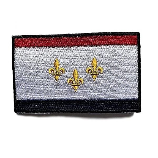 Backwoods Barnaby Airsoft Morale Patch 1 City of New Orleans Flag Patch/Cities of Louisiana Morale Patch Collection (Nola LA, 2" x 3")