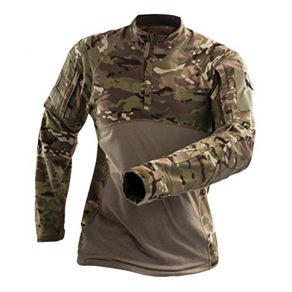 H World Shopping Tactical Shirt 1 H World Shopping Men's Tactical Combat Hunting Military Long Sleeve Shirt with Zipper MC