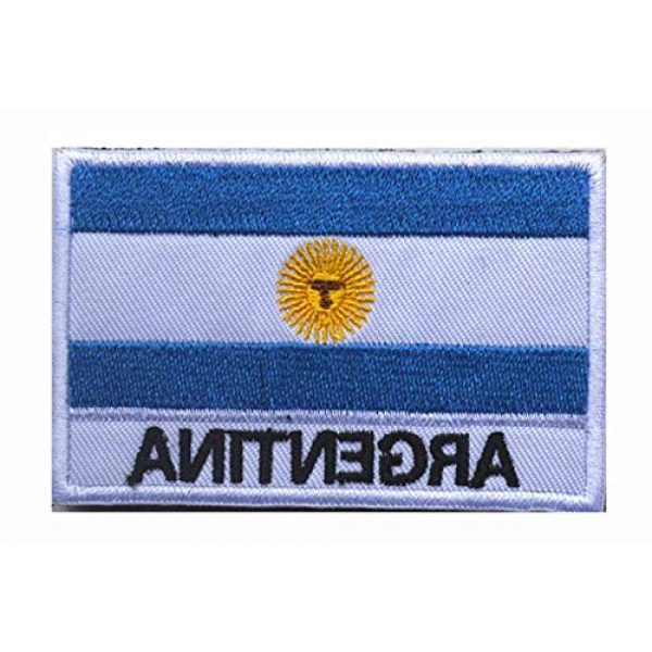 Tactical Embroidery Patch Airsoft Morale Patch 2 2pcs Argentina Flag Embroidery Patch Military Tactical Morale Patch Badges Emblem Applique Hook Patches for Clothes Backpack Accessories