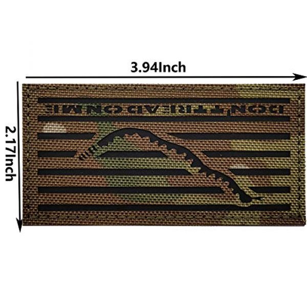 APBVIHL Airsoft Morale Patch 4 IR Reflective Dont Tread On Me Flag Patch, Infrared Military Tactical Morale Emblem Patches Badges Appliques Hook and Loop Fastener Backing for Hats Clothes Backpack 3.94 x 2.17 Inch