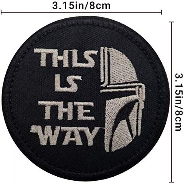 APBVIHL Airsoft Morale Patch 2 This is The Way Mandalorian Morale Patch, Fastener Hook and Loop Backing Tactical Military Embroidered Fabric Patches for Clothes Hat Backpack, 3.15 Inch, Bundle 2 Pieces
