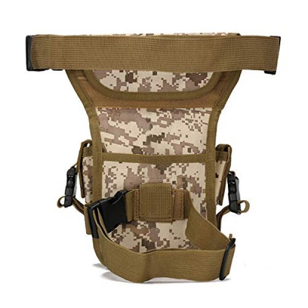 None/Brand Tactical Pouch 3 None/Brand Men's Tactical Waist Bag Leg Bag Outdoor Hiking Fishing Hunting Horse Riding Wear-Resistant Oxford Multifunctional Molle Bag