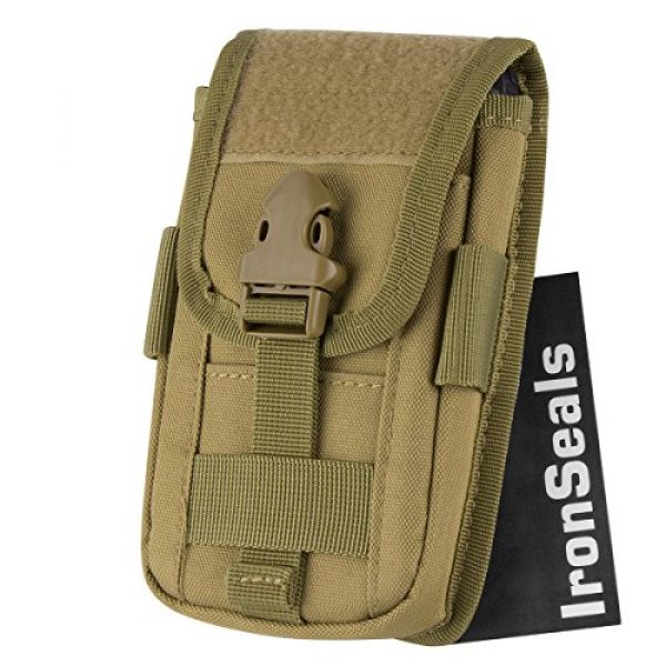IronSeals Tactical Pouch 1 IronSeals Tactical Molle Pouch Compact EDC Utility Gadget Waist Bag Pack with Cell Phone Holster and Card Slots for 4.7"-6.5" Phone