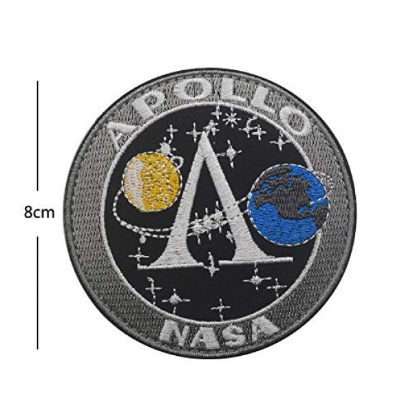 Zhikang68 Airsoft Morale Patch 7 18 PCS NASA Apollo Mission Patch Set 1,7,8,9,10,11,12,13,14,15,16,17,133,134,135 Space Patches 60th Annivers Embroidered Costume Applique Sew On Motorcycle Emblem for Travel Backpack Hats Jackets