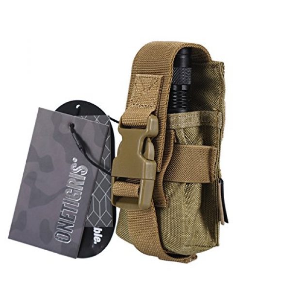OneTigris Tactical Pouch 1 OneTigris MOLLE Flashlight Holster 1000D Cordura for Fenix FD40/TK16/TK22 NITECORE MH27/CR6/TM03