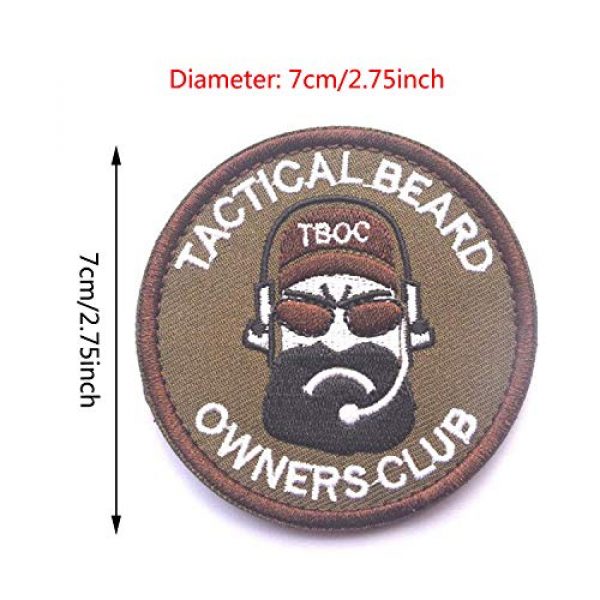 LanXin Airsoft Morale Patch 3 2 Pieces Embroidered Military Patches Tactical Beard Owners Club Exquisitely 3D Armband Morale Patch Hook & Loop Badge Appliques for Jackets Clothing Jeans