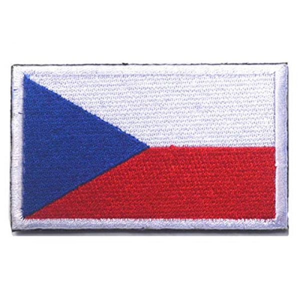 Tactical Embroidery Patch Airsoft Morale Patch 1 Czechoslovakia Flag Embroidery Patch Military Tactical Morale Patch Badges Emblem Applique Hook Patches for Clothes Backpack Accessories