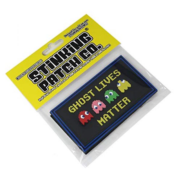 Stinking Patch Co. Airsoft Morale Patch 7 Ghost Lives Matter PVC Rubber Tactical Patch | Retro Gaming Inspired Parody | Funny Morale Patch