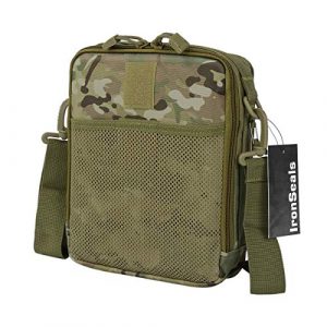 IronSeals Tactical Pouch 1 IronSeals Military Tactical EDC Pouch Casual Climbing Hiking Outdoor Utility Gadget Tool Hanging Bag with Shoulder Strap