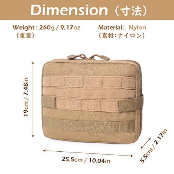 TRIWONDER Tactical Pouch 2 TRIWONDER Tactical Admin Molle Pouch Compact Utility Gadget Gear Tool Bag EDC Pouch Military EMT Organizer