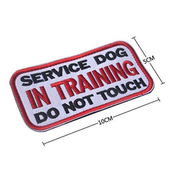 ODSP Airsoft Morale Patch 5 3.94 x 1.96 Inch Service Dog in Training Do Not Touch Dog Patches Tactical Military Morale Badge Emblem Embroidered Fastener Hook & Loop Patches Appliques for Harnesses Vests