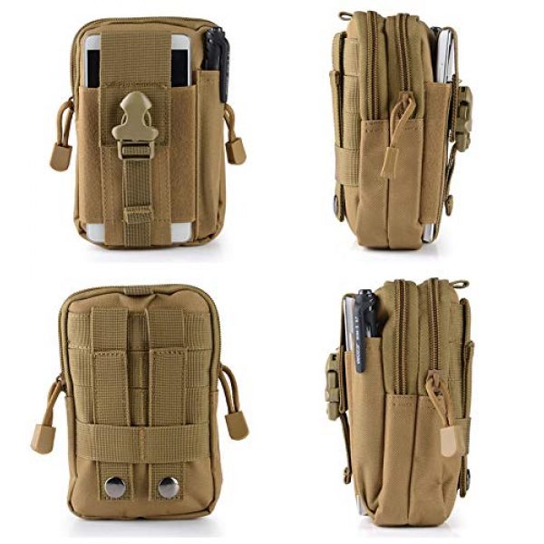 MODANA Tactical Pouch 7 MODANA Universal Multifunctional Tactical Molle EDC Pouch Waist Belt Bag Gadget Wallet Zipper Compartment Phone Holder for iPhone Samsung Pixel Moto HTC Huawei and More Smartphones