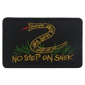ODSP Airsoft Morale Patch 7 Tactical No Step On Snek Military Morale Patches DIY Appliques Emblem Embroidered Badge Fastener Hook & Loop Patch Sew-on Patches Set for Caps, Hat, Bags, Backpacks, Vest, Uniforms