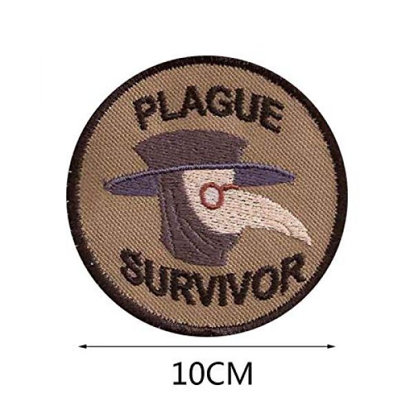 Esissenils Airsoft Morale Patch 8 Plague Survivor Geek Merit Badge Patch, 3PCS Patch Survivor Tactical Morale Embroidery Badge Hook and Loop Fastern Patches