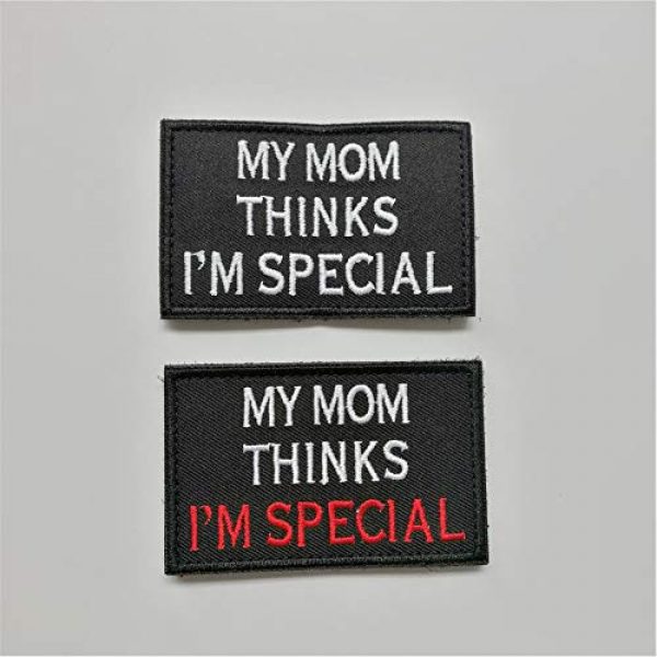 SOUTHYU Airsoft Morale Patch 3 SOUTHYU 2 Pieces My Mom Thinks I'm Special Tactical Morale Patches Badge Embroidered Appliques, Fastener Hook & Loop Emblem