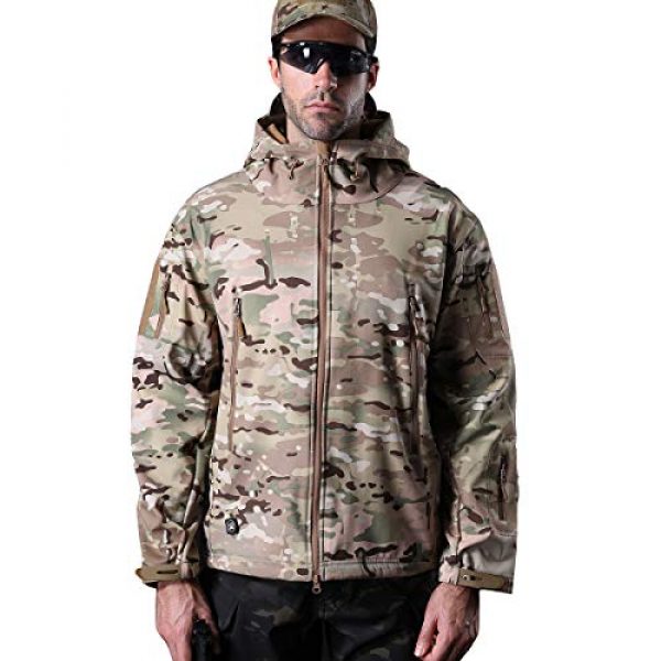 ReFire Gear Tactical Shirt 6 ReFire Gear Men's Soft Shell Military Tactical Jacket Outdoor Camouflage Hunting Fleece Hooded Coat