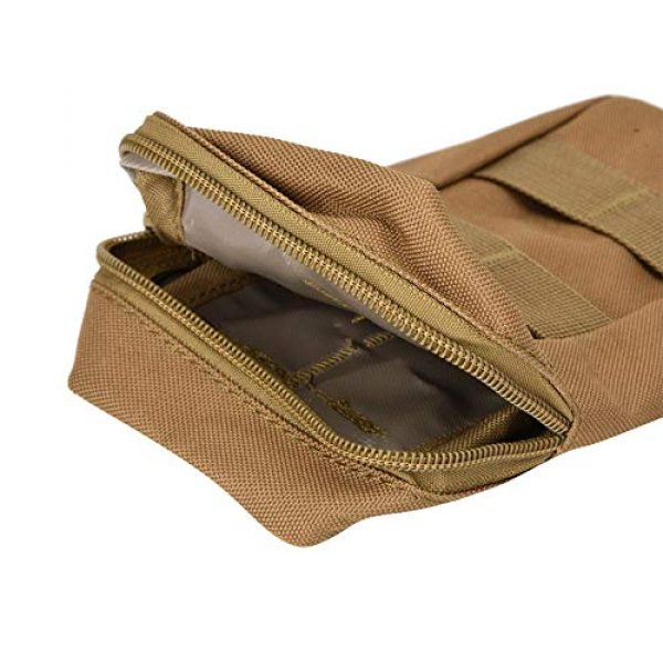Pasamer Tactical Pouch 6 Pasamer Tacticals-Pouches,Nylon Waterproof Outdoor Camping Accessory Bags Hanging Waist Bag for Hiking Running Cycling Climbing Travel (Khaki)