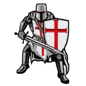 Cypress Collectibles Embroidered Patches Airsoft Morale Patch 1 Knights Templar Armor Patch Embroidered Iron-On Religious Crusades Military
