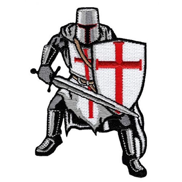 Cypress Collectibles Embroidered Patches Airsoft Morale Patch 1 Knights Templar Armor Patch Embroidered Iron-On Religious Crusades Military