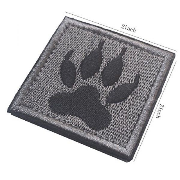 ODSP Airsoft Morale Patch 2 K9 Paw Handler Claw K9 Dogs Tracker of War Swat Morale Army Gear Fastener Patch Embroidered Hook Loop Backing Tactical Badge Swat for Service Animal Vest (2PCS)