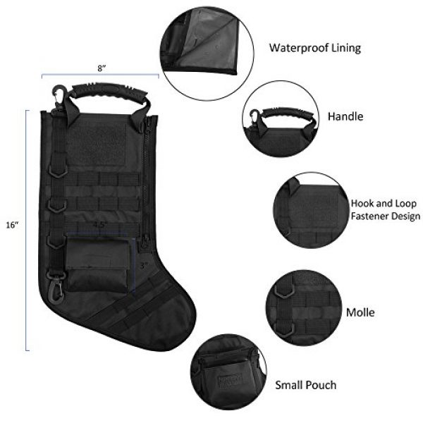 AIRSOFTPEAK Tactical Pouch 3 AIRSOFTPEAK Tactical Christmas Stocking Bag Design, Christmas Decoration Gift, Military with Molle Gear Webbing for Outdoor Hunting Shooting