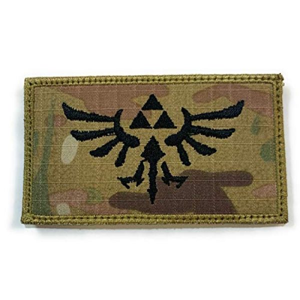 Almost SGT Airsoft Morale Patch 1 Zelda Symbol Logo Patch - Funny Tactical Military Morale Embroidered Patch Hook Backing(Camouflage)