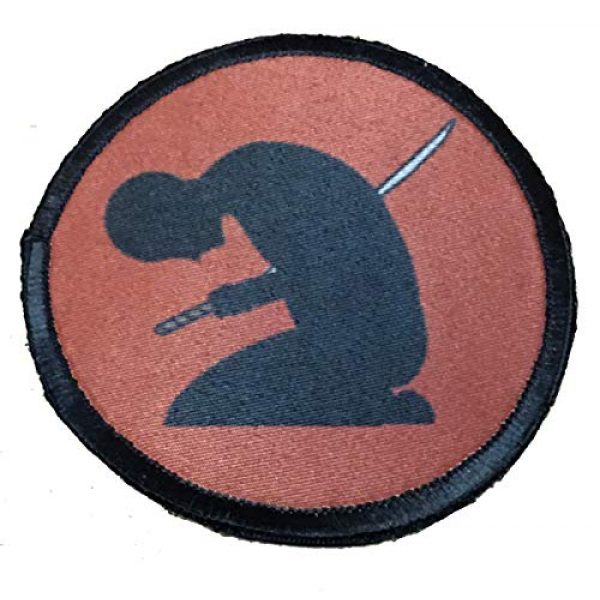RedheadedTshirts Airsoft Morale Patch 1 Samurai Seppuku 3" Circle Morale Patch Military Tactical Made in The USA