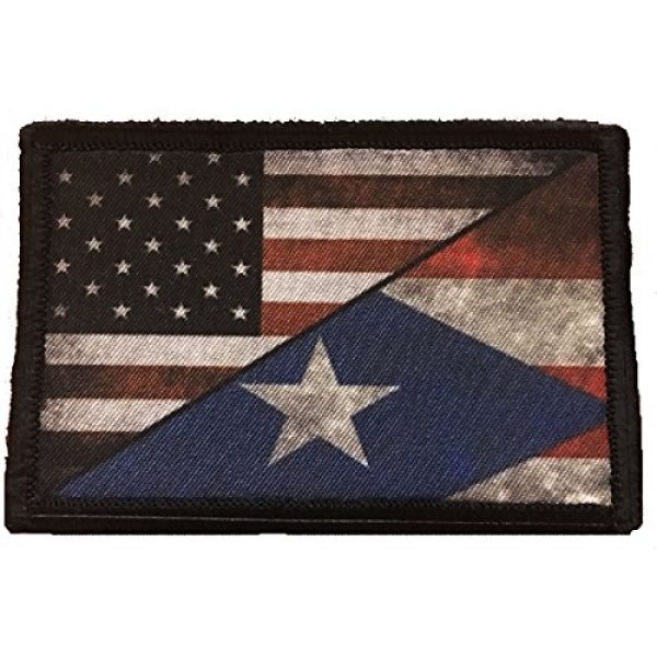 RedheadedTshirts Airsoft Morale Patch 1 Puerto Rico/USA Flag Morale Patch. 2x3" Hook and Loop Patch. Made in The USA