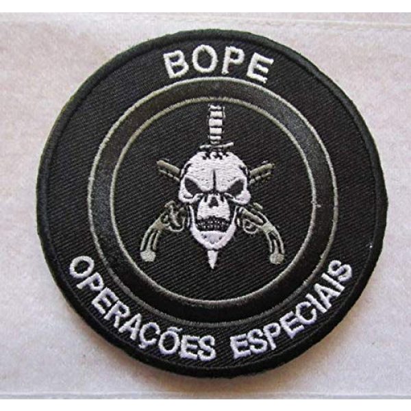 Embroidered Patch Airsoft Morale Patch 2 2pc BOPE Brazil Army Rio DE Janeiro TROPA DE Elite Troop 3D Tactical Patch Military Embroidered Morale Tags Badge Embroidered Patch DIY Applique Shoulder Patch Embroidery Gift Patch
