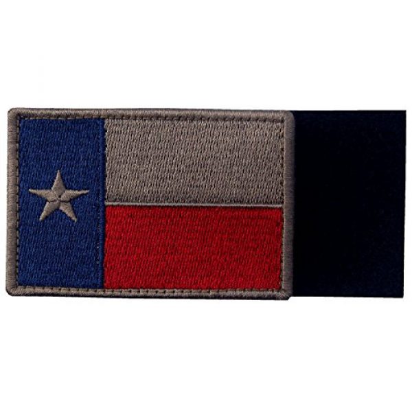 EmbTao Airsoft Morale Patch 3 EmbTao Texas Embroidered Tactical Fastener Hook&Loop Patch - Blue & Red