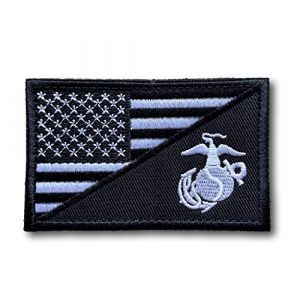 Backwoods Barnaby Airsoft Morale Patch 1 Backwoods Barnaby U.S. Marines/American Flag USA Military USM Morale Tactical Patch with Hook & Loop (2" x 3")