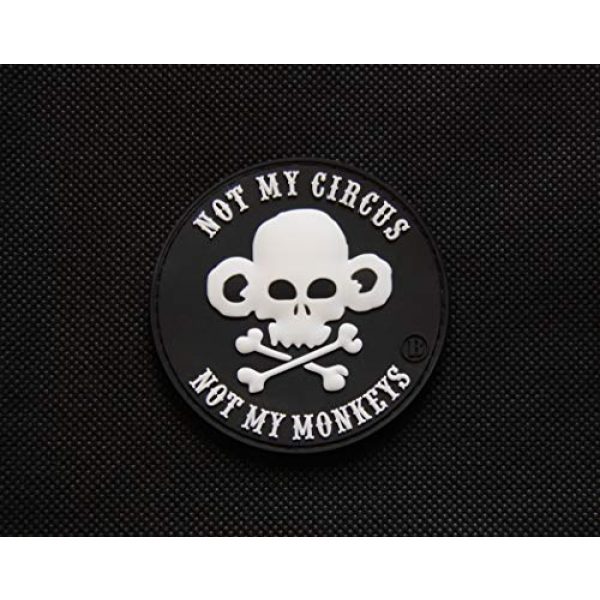 BritKitUSA Airsoft Morale Patch 1 BritKitUSA Not My Circus Not My Monkeys 3D PVC Morale Patch Hook Backing