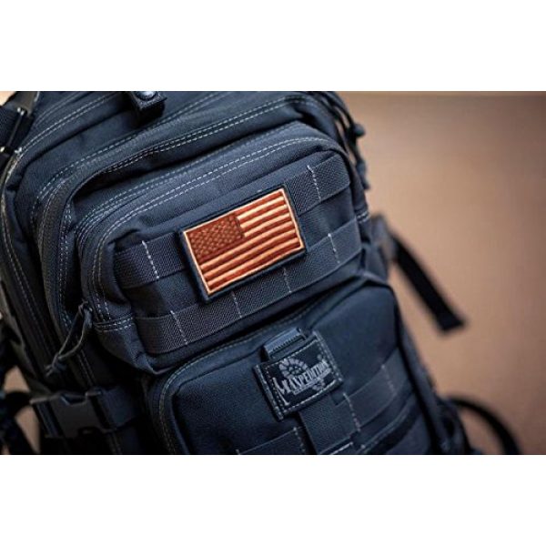 Monte Everest Airsoft Morale Patch 4 Tactical American Flag Patch Embroidered Military Uniform Emblem with Hook and Loop (Desert Coyote)