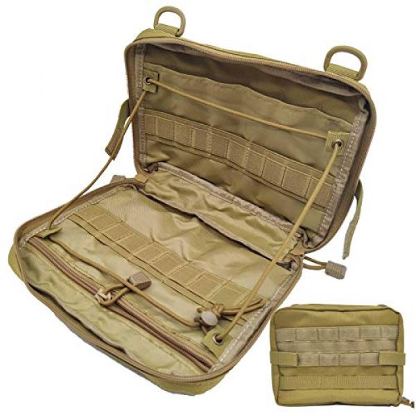 PatiosGuard Tactical Pouch 6 PatiosGuard 1pcs Tactical Bottle Pouch Brown & 1pcs Molle EDC Admin Pouch, for Outdoor Activities & Sports