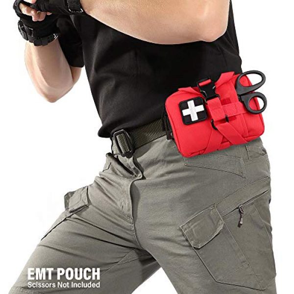 LIVANS Tactical Pouch 5 LIVANS Tactical EMT Pouch, Rip Away Molle Medical Pouches IFAK Tear-Away First Aid Kit Emergency Survival Bag for Travel Outdoor Hiking