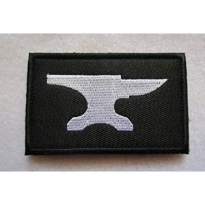 Embroidered Patch Airsoft Morale Patch 1 Blacksmith Anvil 3D Tactical Patch Military Embroidered Morale Tags Badge Embroidered Patch DIY Applique Shoulder Patch Embroidery Gift Patch