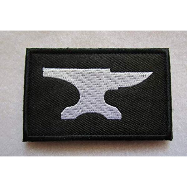 Embroidered Patch Airsoft Morale Patch 1 Blacksmith Anvil 3D Tactical Patch Military Embroidered Morale Tags Badge Embroidered Patch DIY Applique Shoulder Patch Embroidery Gift Patch