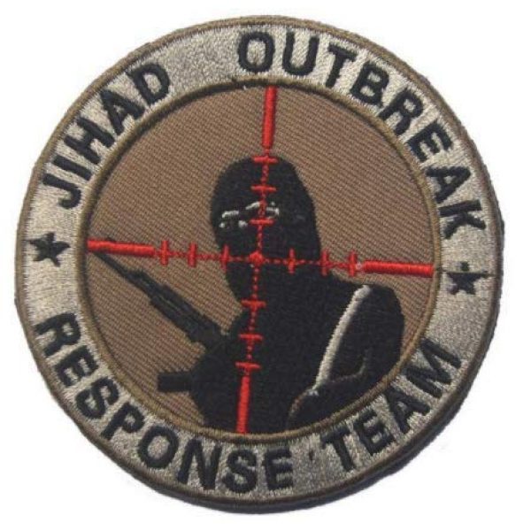 Tactical Embroidery Patch Airsoft Morale Patch 5 Jihad Outbreak Response Team Tactical Embroidery Patch Hook & Loop Morale Patch Military Patch for Clothing Accessory Backpack Armband (6pcs)