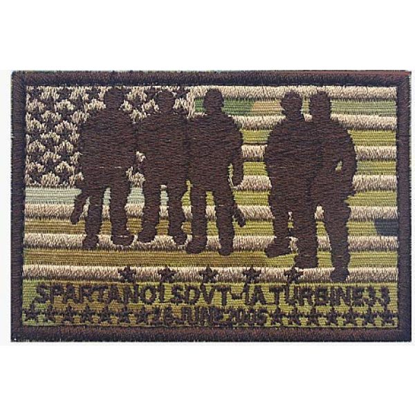 Embroidery Patch Airsoft Morale Patch 1 Seal Team Operation Red Wings Lone Survivor SDVT-1A Spartan 01 Military Hook Loop Tactics Morale Embroidered Patch (color1)