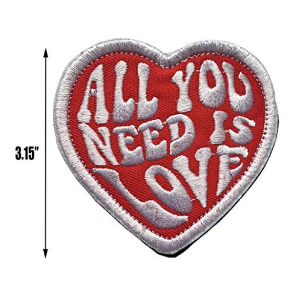Xunqian Airsoft Morale Patch 2 All You Need is Love Military Heart Funny Embroidered Morale Hook & Loop Patch (B-Love Heart)