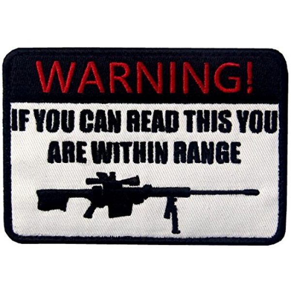 EmbTao Airsoft Morale Patch 1 If You Can Read This You are Within Range Tactical Military Morale Applique Fastener Hook & Loop Patch