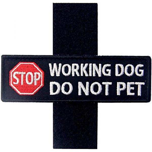ODSP Airsoft Morale Patch 7 Service Dog No Touch No Talk, Ignore Me I'm Working, Do Not Pet Tactical Military Morale Embroidered Patches with Fastener Hook and Loop Backing