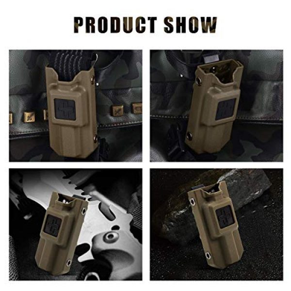 Catrne Tactical Pouch 6 Tourniquet Holder, Molle Tourniquet Pouch for CAT Combat Application Gen 7 or Older, Fits Up to 2" Width Belt Carrier Storage Box for Outdoor Hunting, Police Gear, Outdoor Rescue (Army Green, 3 Pcs)