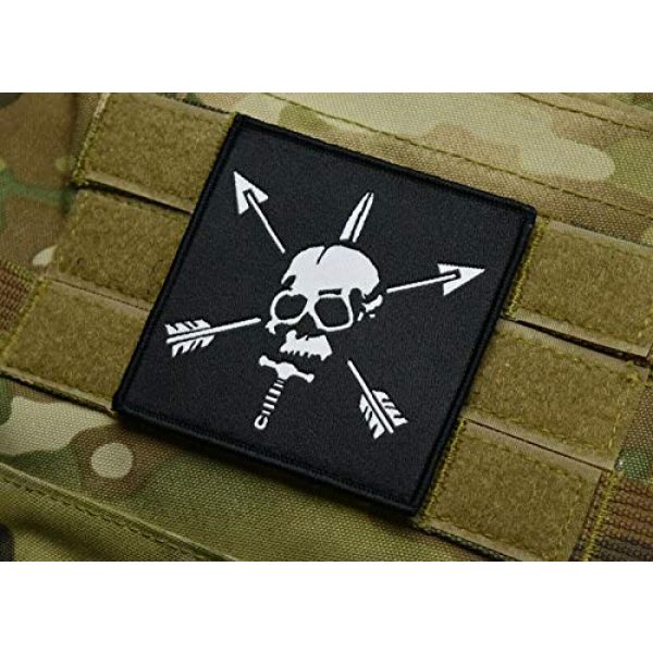 BritKitUSA Airsoft Morale Patch 2 Special Forces Woven Morale Patch SFARTAETC Nous Defions CIF CQB Green Beret SF 3"x3"