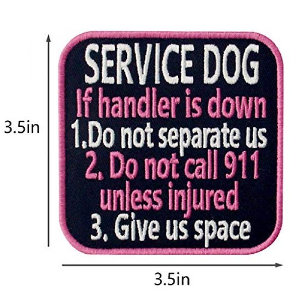 TailWag Planet Airsoft Morale Patch 5 Service Dog Medical Not All Disabilities are Visible Alert Vest/Harnesses Tactical Morale Patch Embroidered Badge Fastener Hook & Loop Emblem, 6 Pcs, Pink