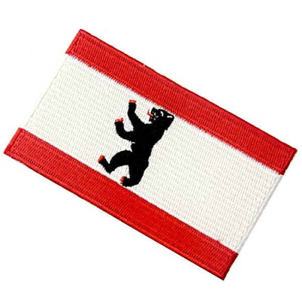 EmbTao Airsoft Morale Patch 4 Berlin City Flag Patch Embroidered Applique Iron On Sew On Emblem