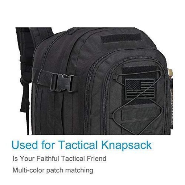Nixon Thread Co. Airsoft Morale Patch 5 4pc American Flag Patches | USA Patriotic Red White Blue | Tactical Velcro Iron or Sew Hook Loop | Embroidered Patch (3.25") - by Nixon Thread Co. (Hook and Loop)