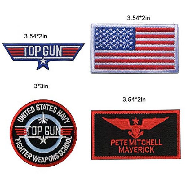 Zhikang68 Airsoft Morale Patch 2 Top Gun Movie Maverick Pete Mitchell Morale US Navy Air Force Aviator Embroidered Patch Military Tactical Army Gear for Hat Operator Baseball Cap Backpack Jacket Shirt DIY Sew On Costume Badge
